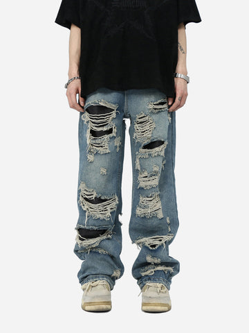 Jeans With Ripped Design