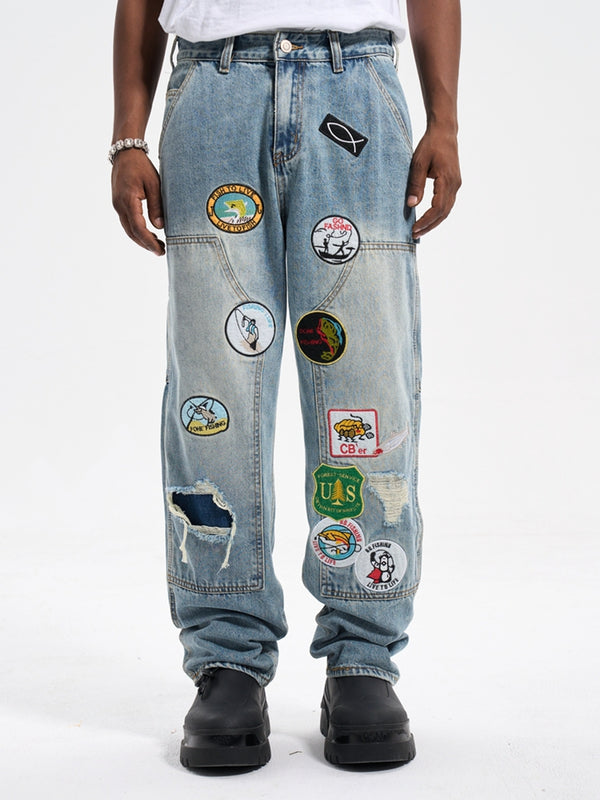 Jeans With Flare Design Patch