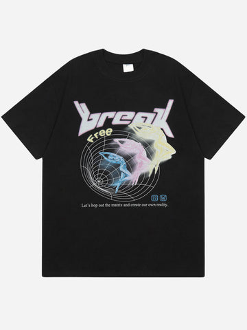 T Shirt With Break Print