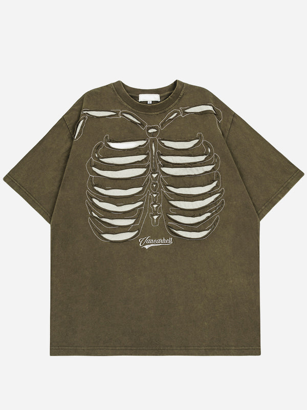 T Shirt With Skeleton Seam