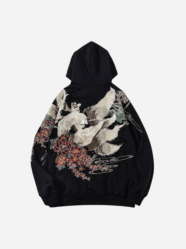 Hoodie With Art Knitting