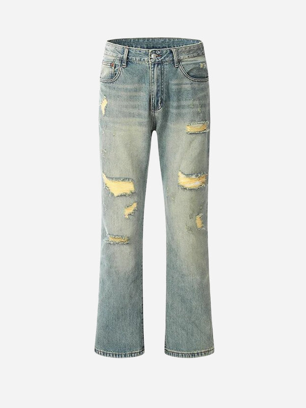 Jeans With Distressed Design