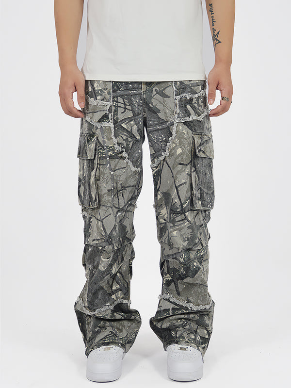 Jeans With Camouflage Design