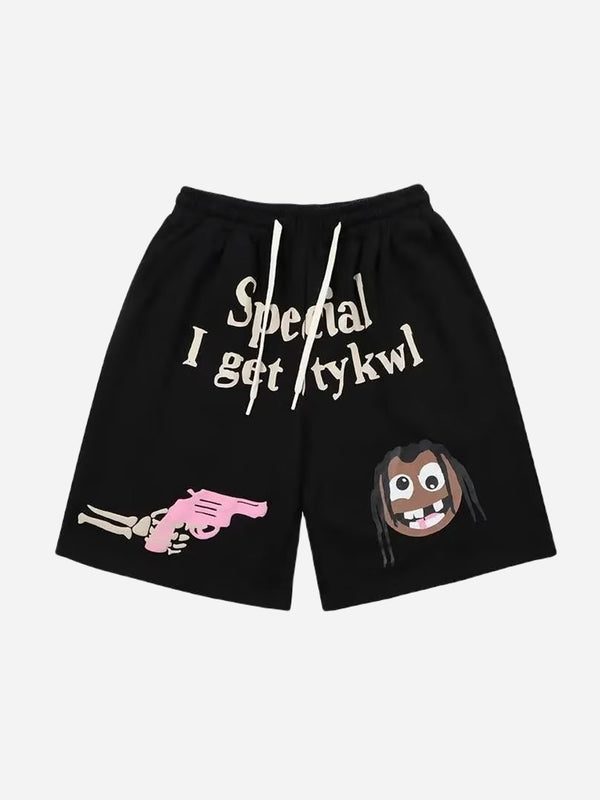 Short With Skeleton print