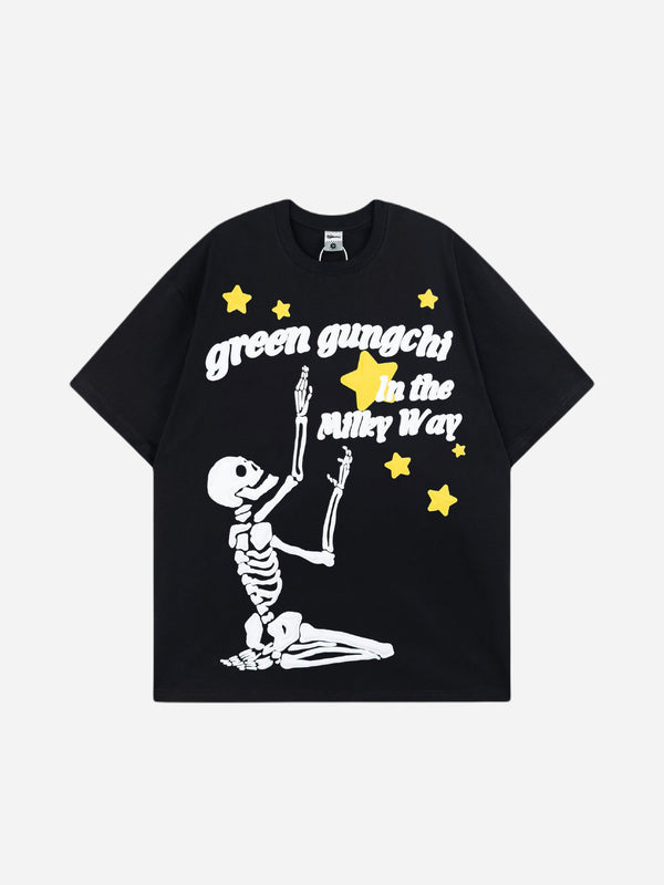 T-Shirt with puffer skelleton print