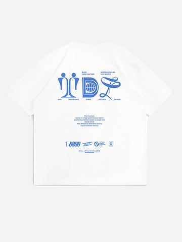 T-Shirt with blue print